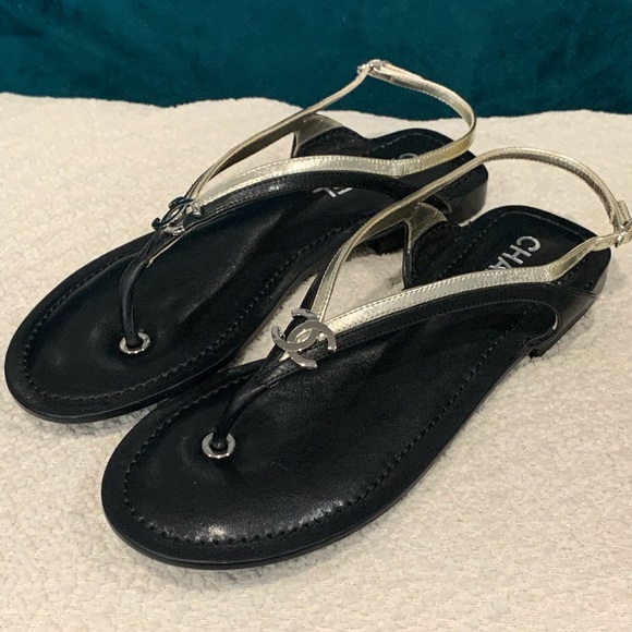 SOLD-Chanel Sandals Sz. 38